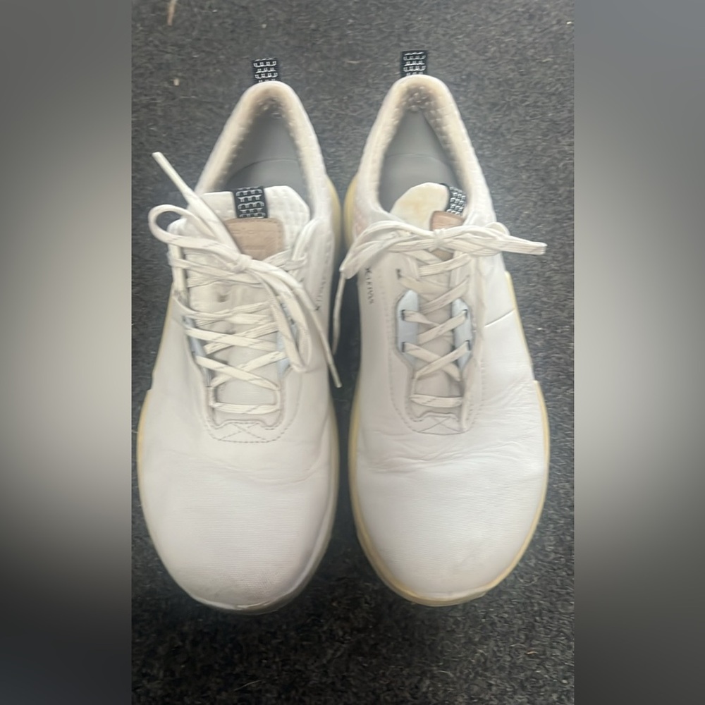 Ecco Men Golf Shoe White Gore-Tex Waterproof Sneaker Spikeless - Picture 11 of 16